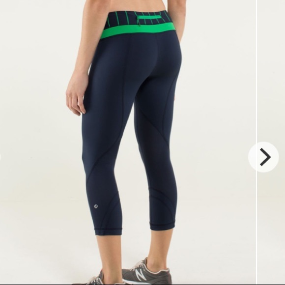 lululemon athletica Pants - Lululemon Run: Inspire Crop II in Blue Green 6